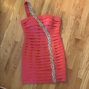 Sherri Hill Bandage dress! Pink! Quick Ship!